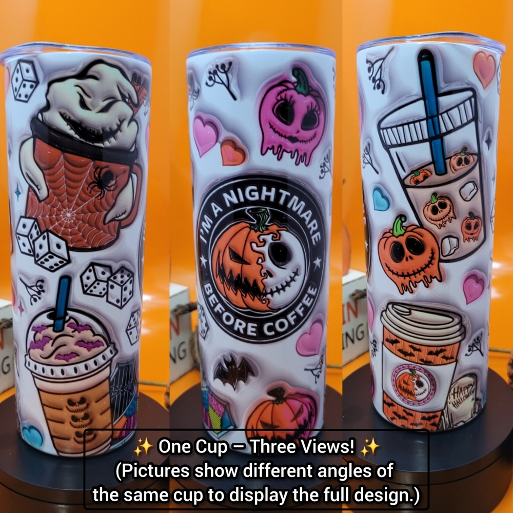 20oz Nightmare Before Coffee Tumbler